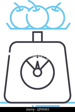 Kitchen scale line icon vector illustration Stock Vector Image & Art ...