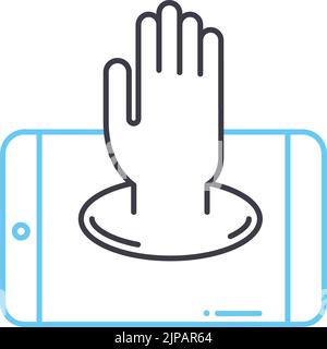 inability line icon, outline symbol, vector illustration, concept sign Stock Vector