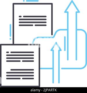 reveal line icon, outline symbol, vector illustration, concept sign Stock Vector