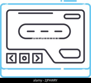 pager line icon, outline symbol, vector illustration, concept sign Stock Vector