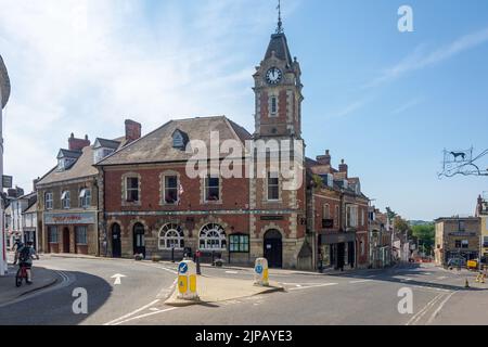 Town Hall Clock Tower, Market Place, Wincanton, Somerset, England ...