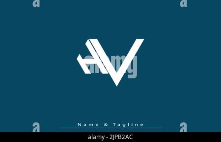 Alphabet letters Initials Monogram logo HV , VH Stock Vector