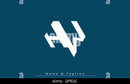 Alphabet letters Initials Monogram logo HW , WH Stock Vector