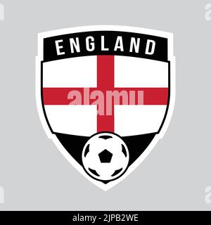 Illustration of England Shield Team Badge for Football Tournament Stock Vector