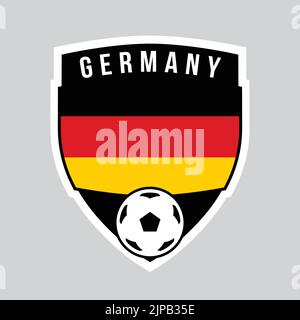 Illustration of Germany Shield Team Badge for Football Tournament Stock Vector