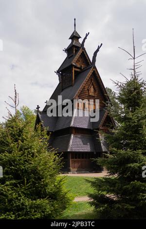 Gol Stave Church in the Norwegian Museum of Cultural History, Olso, Norway Stock Photo