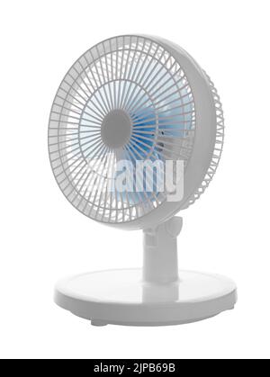 White electric fan isolated on a white background Stock Photo