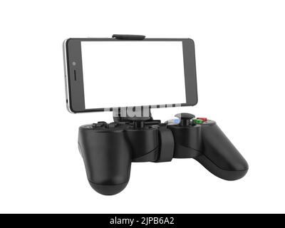 Video game controller isolated on white background Stock Photo