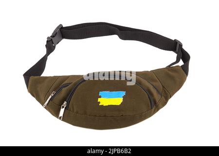 Waist pouch isolated on white background Stock Photo