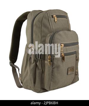 Big backpack for travel isolate on a white background Stock Photo