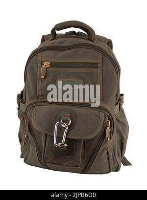 Big backpack for travel isolate on a white background Stock Photo