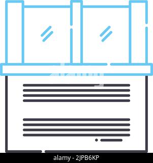 table partition line icon, outline symbol, vector illustration, concept sign Stock Vector