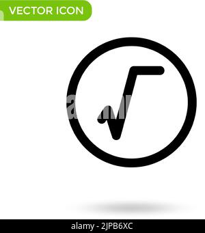 math formula icon. minimal and creative icon isolated on white background. vector illustration symbol mark. Stock Vector