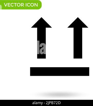 arrow side up logistic icon. minimal and creative icon isolated on white background. vector illustration symbol mark. Stock Vector