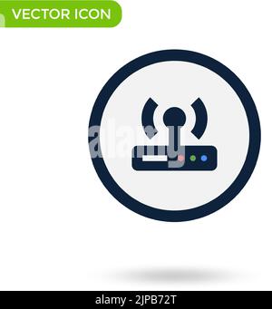 wireless router icon. minimal and creative icon isolated on white background. vector illustration symbol mark. Stock Vector