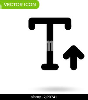 text resize icon letter t. minimal and creative icon isolated on white background. vector illustration symbol mark. Stock Vector