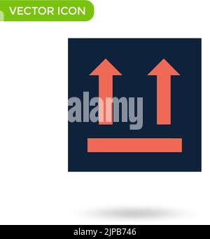 arrow side up logistic icon. minimal and creative icon isolated on white background. vector illustration symbol mark. Stock Vector