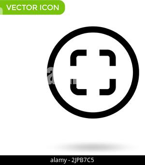 QR code scanner icon. minimal and creative icon isolated on white background. vector illustration symbol mark. Stock Vector