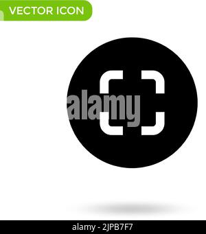 QR code scanner icon. minimal and creative icon isolated on white background. vector illustration symbol mark. Stock Vector