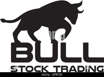 Bull animal as symbol logo vector for stock trader company Stock Vector