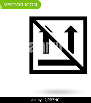 arrow side up logistic icon. minimal and creative icon isolated on white background. vector illustration symbol mark. Stock Vector