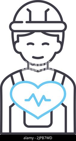 health care line icon, outline symbol, vector illustration, concept sign Stock Vector