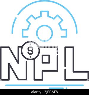 npl line icon, outline symbol, vector illustration, concept sign Stock Vector