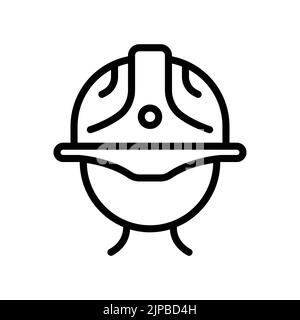 Head foreman icon. icon related to construction, labor day. Line icon style. Simple design editable Stock Vector