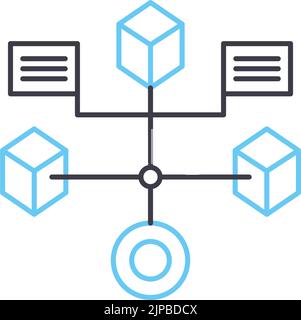 structure line icon, outline symbol, vector illustration, concept sign Stock Vector