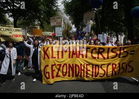 Climate March Protest, Rotterdam, Netherlands Stock Photo