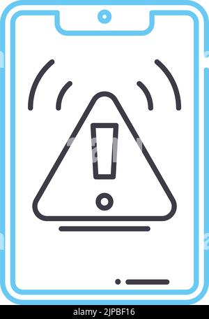 fraud alert line icon, outline symbol, vector illustration, concept sign Stock Vector