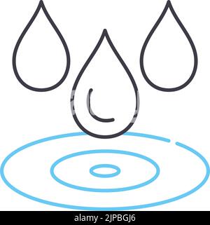 Drop Water Line Art Icon Vector Logo Template Illustration Design ...