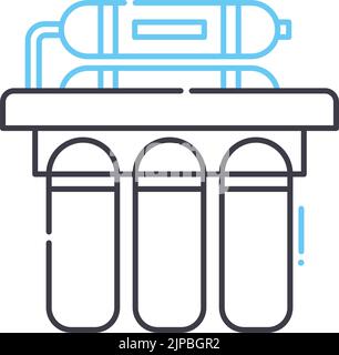 water filter line icon, outline symbol, vector illustration, concept sign Stock Vector