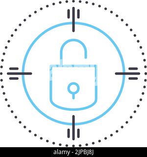 fraud detection line icon, outline symbol, vector illustration, concept sign Stock Vector