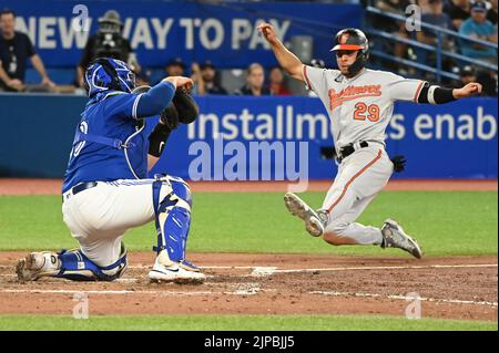 Baltimore Orioles Jorge Mateo (3) throws to first base during a spring  training baseball game against the Pittsburgh Pirates on March 8, 2023 at  Ed Smith Stadium in Sarasota, Florida. (Mike Janes/Four