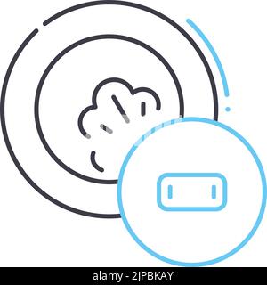 loose powder line icon, outline symbol, vector illustration, concept sign Stock Vector