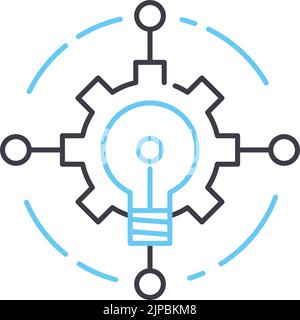 insight line icon, outline symbol, vector illustration, concept sign Stock Vector