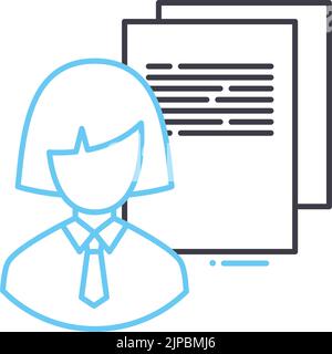 paraphase line icon, outline symbol, vector illustration, concept sign Stock Vector