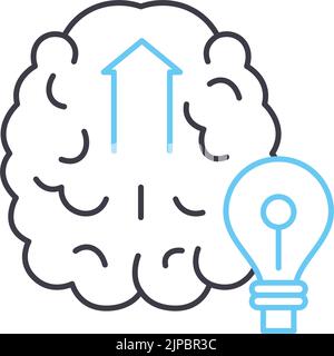 initiative mind line icon, outline symbol, vector illustration, concept sign Stock Vector