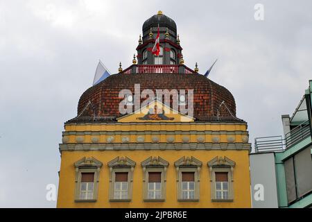 Old structure near the Lion Monument, in Lucerne, Switzerland Stock Photo