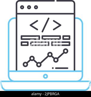 project briefing line icon, outline symbol, vector illustration, concept sign Stock Vector