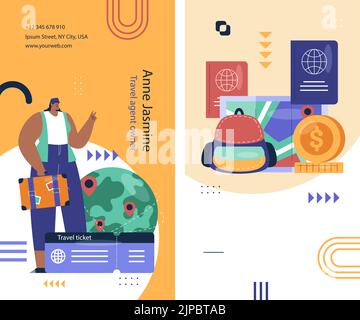 Travel agency template design Vector illustration. Stock Vector