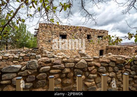 Globe, AZ, USA - Dec 25, 2021: The Besh Ba Gowah Archaeological Park and Museum Stock Photo