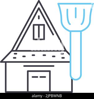 renovation line icon, outline symbol, vector illustration, concept sign Stock Vector