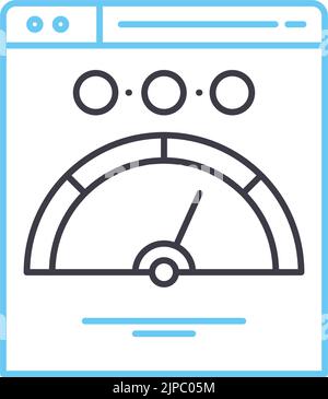page loading speed line icon, outline symbol, vector illustration, concept sign Stock Vector