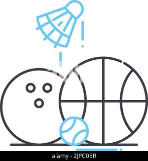 sporting goods line icon, outline symbol, vector illustration, concept sign Stock Vector