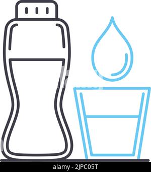 lactose line icon, outline symbol, vector illustration, concept sign Stock Vector
