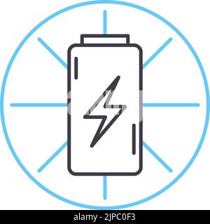 wireless energy line icon, outline symbol, vector illustration, concept sign Stock Vector