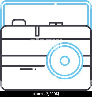 radio line icon, outline symbol, vector illustration, concept sign Stock Vector