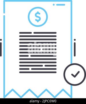 payment verification line icon, outline symbol, vector illustration, concept sign Stock Vector